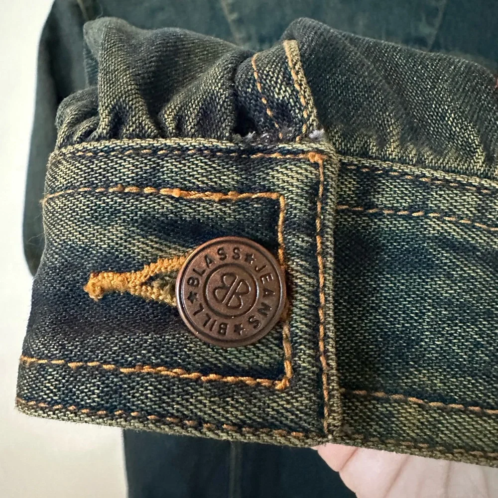 Bill Blass Dark Blue Jean Jacket - Picture 4 of 6